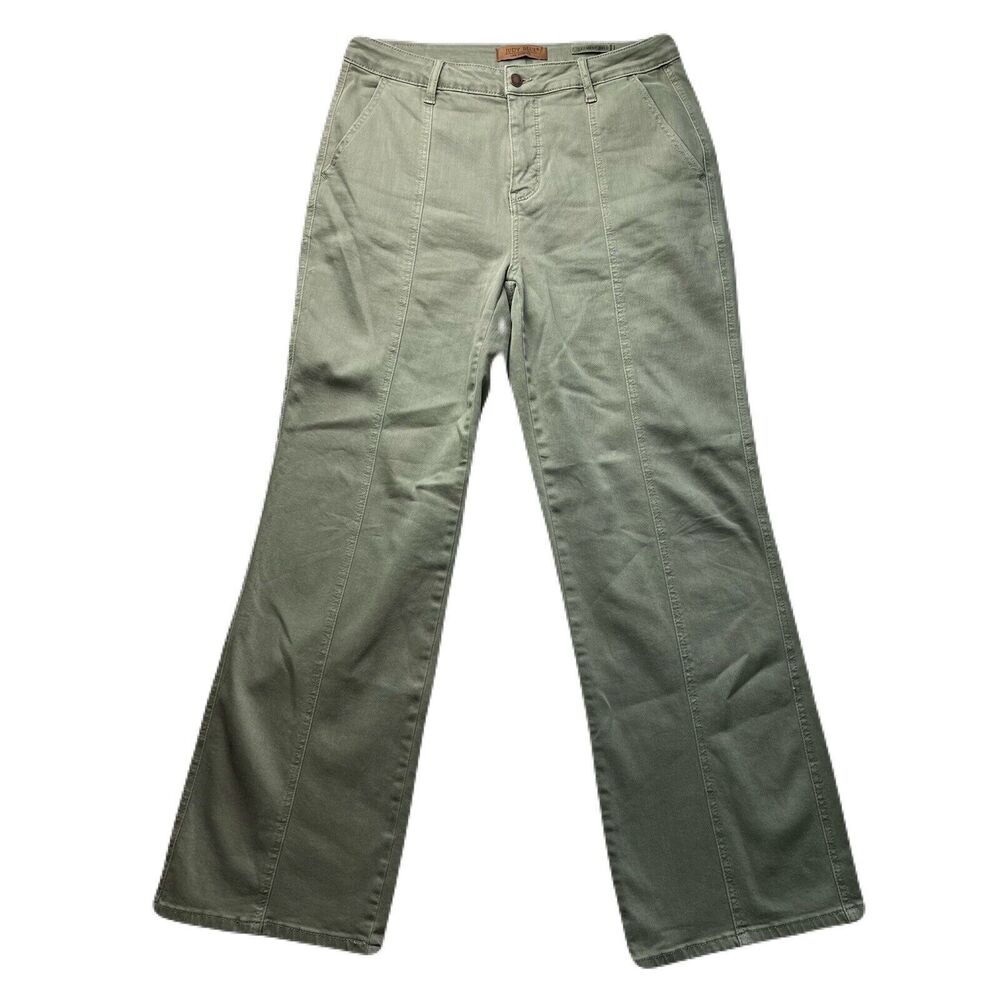 Judy Blue Women's Greenwich Front Seam Straight High Rise Jeans Sage Sz 15/32